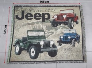 JEEP CJ İŞLEMELİ HALI, ÖRTÜ