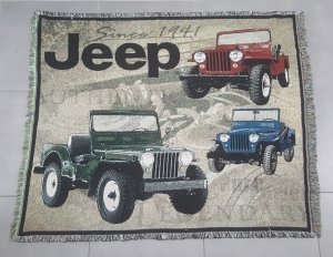 JEEP CJ İŞLEMELİ HALI, ÖRTÜ