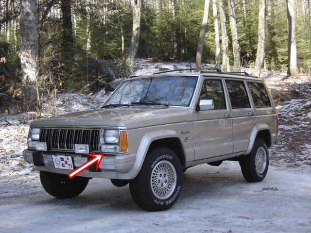 1984-1996 JEEP CHEROKEE XJ FAR ALTI PARK LAMBASI SOL BEYAZ