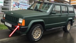 1984-1996 JEEP CHEROKEE XJ ÖN FAR ALTI PARK LAMBASI SAĞ, SARI