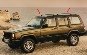 1984 - 1996 JEEP CHEROKEE XJ TAVAN RAY SETİ ORJİNAL MOPAR