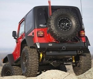 5650010/5750012 ARKA TAMPON VE STEPNE TAŞIYICI 1997-2006 JEEP WRANGLER