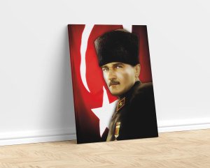 Atatürk Kalpaklı Led Işıklı Tablo