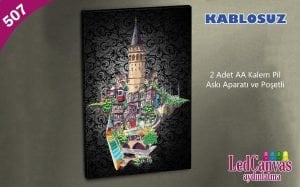 Galata Kulesi İstanbul Karma Led Işıklı Tablo