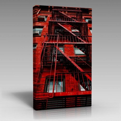 Kırmızı Merdivenler Tablo