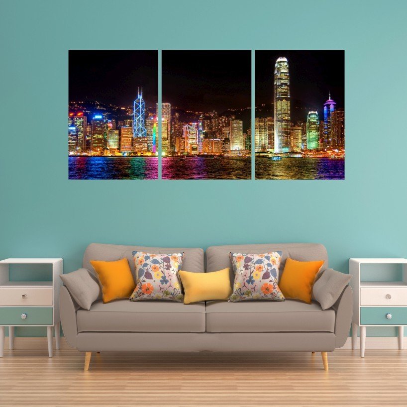 New York Gece Manzaralı Canvas Tablo