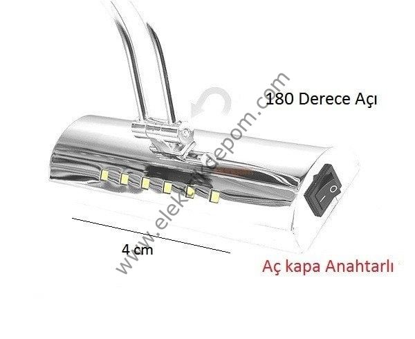 CATA 6W KUĞU LEDLİ APLİK (KROM) / CT-5212 / 6400K