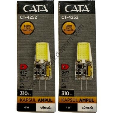 CATA 5W COP LEDLİ G-4 KAPSÜL AMPUL 12V / CT-4252 / 6400K