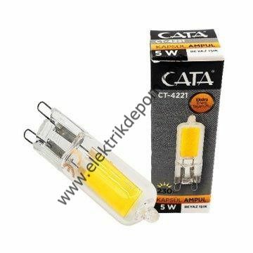 CATA 5W COP LEDLİ G-9 KAPSÜL AMPUL 220V / CT-4221 / 3200K