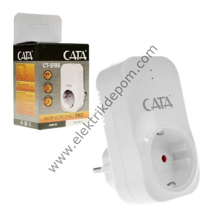 CATA AKIM KORUMALI PRİZ / CT-9186 / 918 JOULE / 4000W