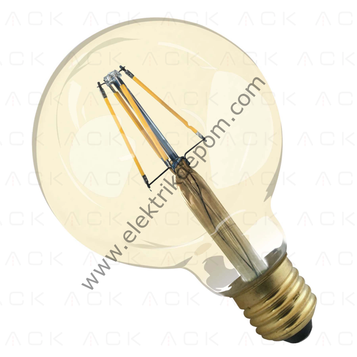 ACK 4W LED RUSTİK AMPUL - G95 - E27 - 2200K