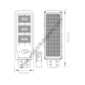 ACK 90W Solar LED Sokak Armatürü – Uzaktan Kumandalı 6500k 1120lm