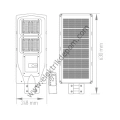 ACK 120W Solar LED Sokak Armatürü – Uzaktan Kumandalı 6500k 1250lm