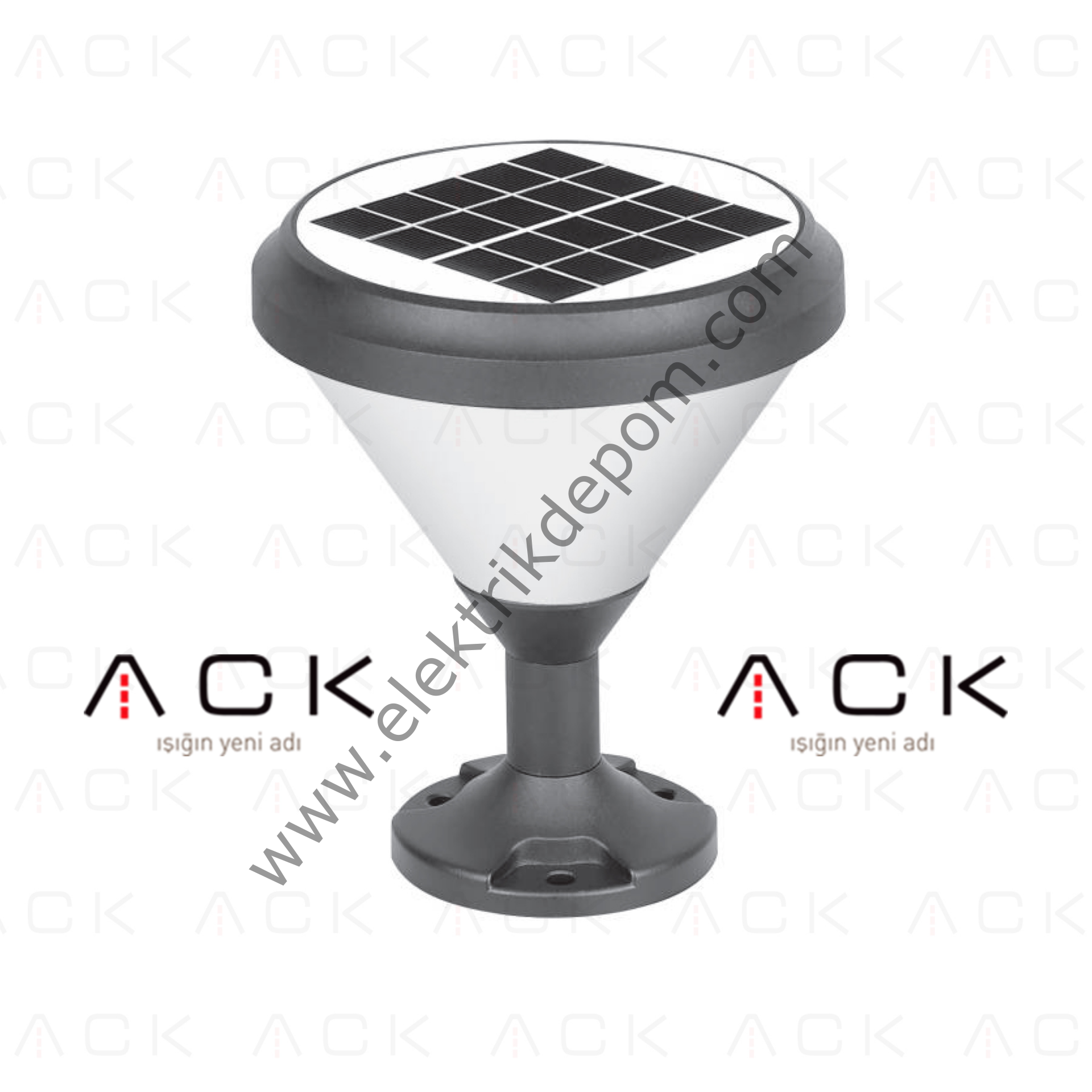 ACK Solar LED Bahçe Armatürü 3000K