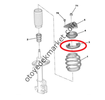 Citroen Ami (2021-2024) Ön Süspansiyon Yayı Alt Tabanı