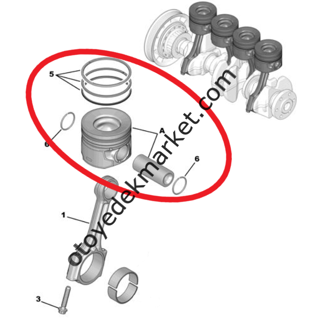 Opel Astra (2022-2024) 1.5 Dizel Piston Takımı (Orijinal)