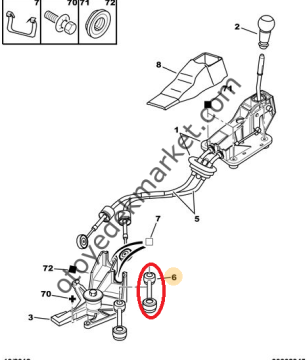 PEUGEOT PARTNER TEPEE (2009-2019) VİTES SEÇİCİ ÇUBUK (ORJİNAL)