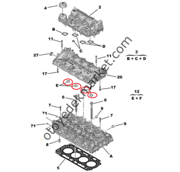 Opel Combo (2020-2024) 1.5 Dizel Silindir Kapağı Enjektör Contası (Orijinal)
