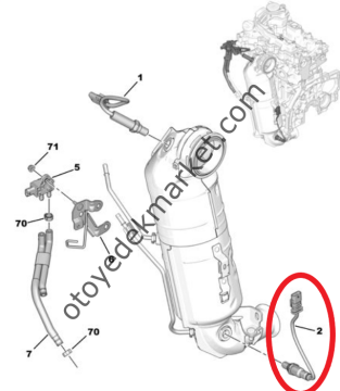 Citroen C4 (2022-2023) 1.2 Turbo Benzinli Oksijen Sensörü - Alt (Delphi)