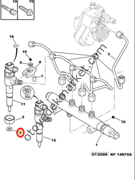 Peugeot Bipper (2008-2013) 1.4 Hdı Enjektör Pul Takımı (Orijinal)