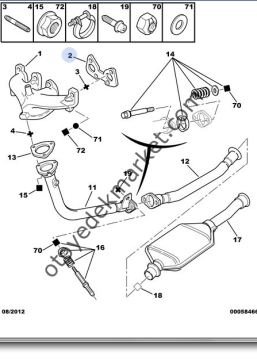 PEUGEOT 306 1,6  EGZOS MANİFOLD CONTA (ORJİNAL)