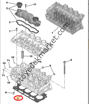 PEUGEOT 301 1,6 HDI SİLİNDİR KAPAK CONTASI (ORJİNAL)