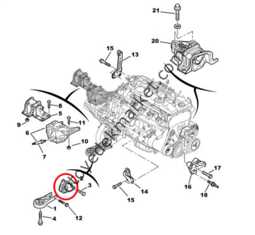 Peugeot Boxer (2007-2019) 2.2 Hdi Şanzıman Takozu Bağlantı Ayağı (Meha)