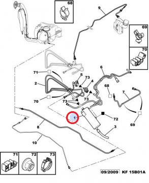 Peugeot 206 ve 206+ (1999-2012) Benzinli Kanister Deposu (İthal)