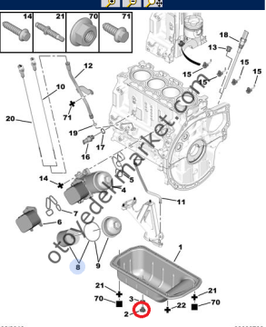 PEUGEOT PARTNER TEPEE (2009-2017) 1,6 HDİ KARTER TAPASI PULU (ORİJİNAL)