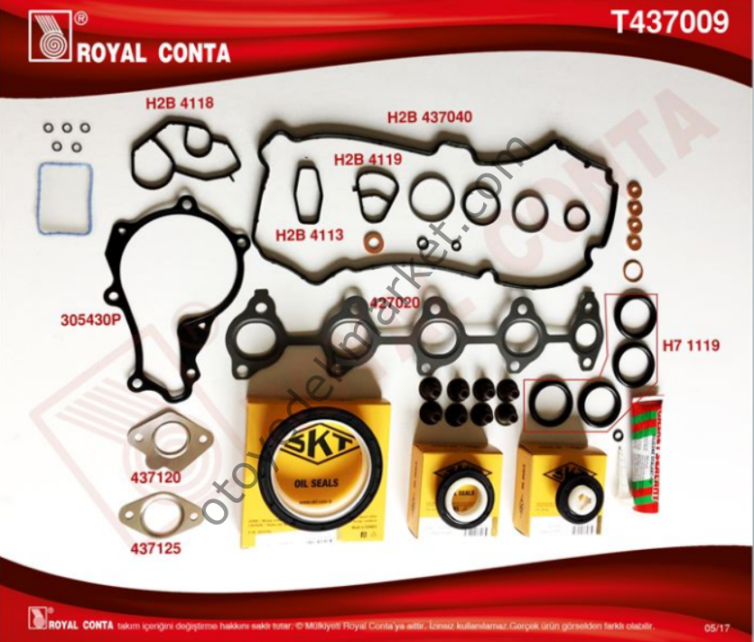 Peugeot 206 (2002-2012) 1.4 Hdi Krank Keçesiz Takım Conta (Royal)