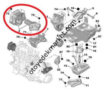 Citroen Berlingo (2008-2018) 1.6 Hdi Sağ Üst Motor Takozu / Kulağı (Meha)