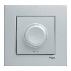 Viko Novella Gümüş Rotatif Dimmer 600 Watt Çerçeve Hariç