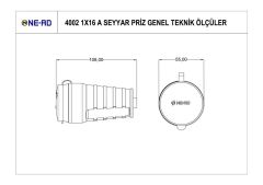 Ne-Ad Kauçuk Seyyar Dişi Fiş 1x16A 4002