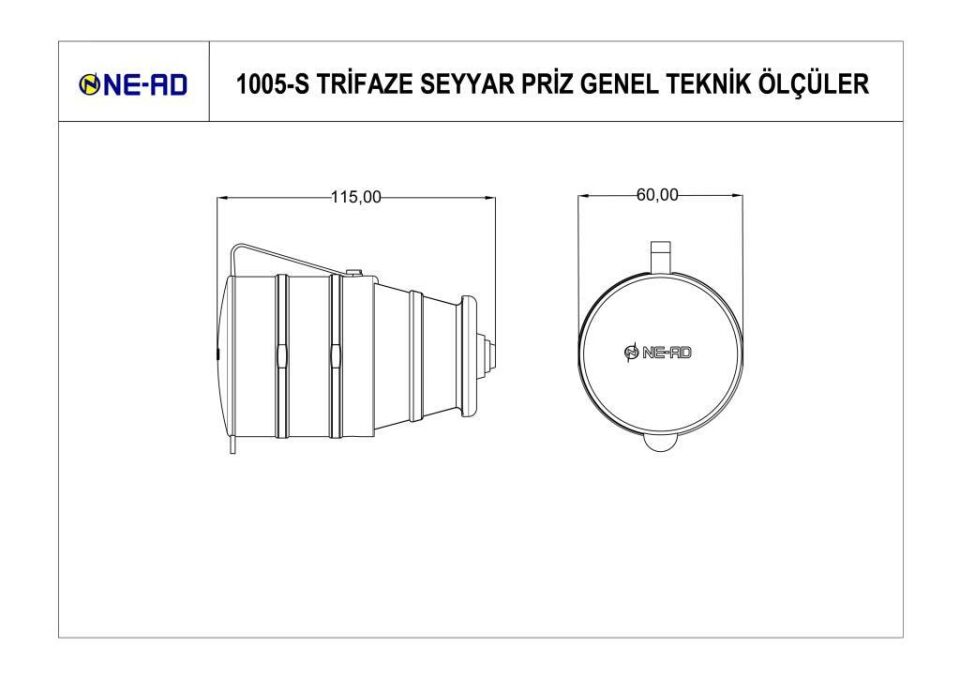 Ne-Ad Trifaze Seyyar Priz 3*25A 1005-S