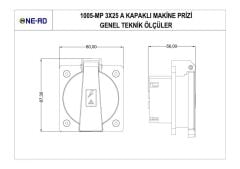 Ne-Ad Trifaze Makine ve Pano Prizi Kapaklı 1005-MP