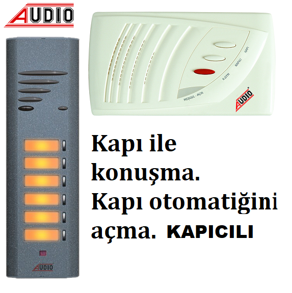 1 DAİRE KAPICILI ÇİFT ZİLLİ KOMPLE PAKET AUDİO