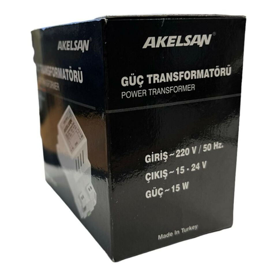 Akelsan Zil Trafosu 15V-24V-15W AK-311 Kapı Zili için Trafo,Transformator,Güç Kaynağı