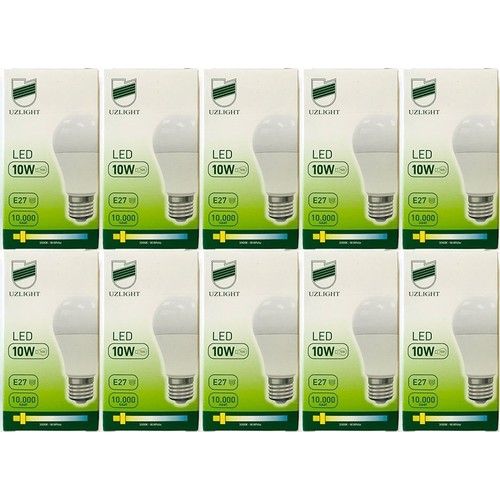 Uzlight 10W (75W) Gün Işığı LED Ampul 10'lu Paket