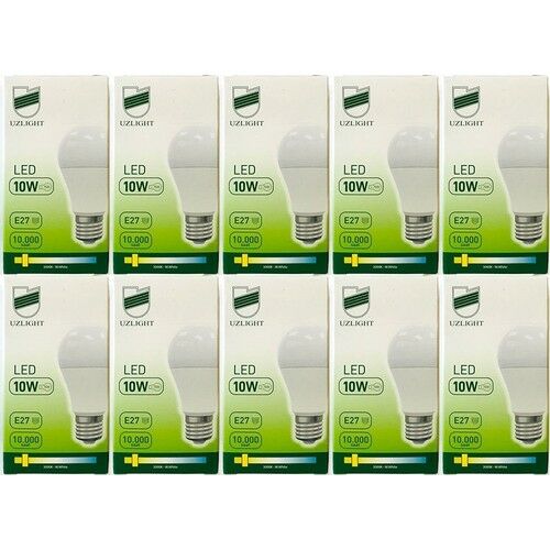 Uzlight 10W (75W) Gün Işığı LED Ampul 10'lu Paket