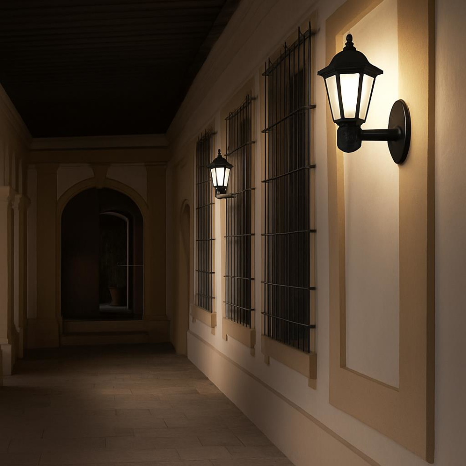 Zita Klas Serisi 42 cm Bahçe Aplik – E27 Duy, IP54, Siyah Renk, Set Üstü Bahçe Lambası, Polipropilen Gövde, 220V (Ampul Hariç)