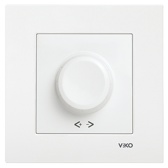 Viko Karre Beyaz Rotatif RL Dimmer 600 Watt Çerçeve Dahil