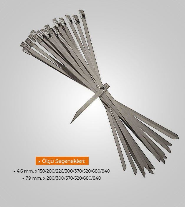 Çetsan Metal Kablo Bağı 4,6x260 100 Adet