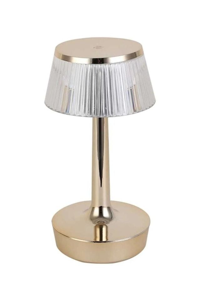 Şarjlı Masa Lambası Dimmerli Dekoratif Abajur Cata Rio Dokunmatik Cafe Lambası 3 Renk Işık Modu