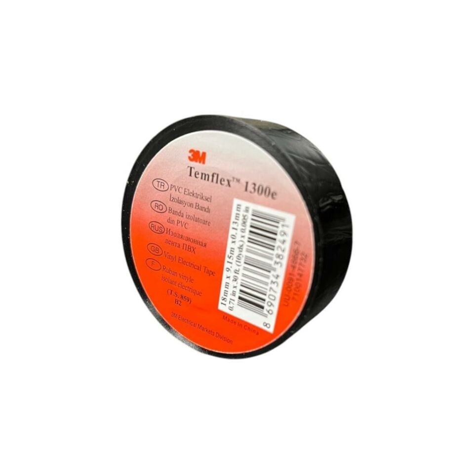 3M Temflex 1300e İzole Elektrik Bantı İzole Bant (10 lu Paket)