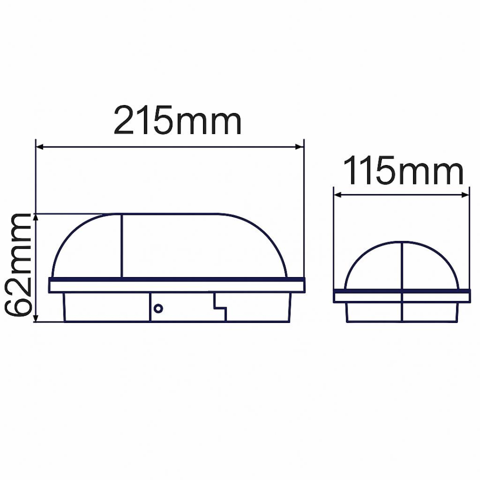 Horoz Aydos 15W IP65 Siyah Oval LED Tavan ve Duvar Lambası | 1500 Lümen Beyaz Işık | Su ve Toz Geçirmez Banyo, Bahçe, Balkon Aydınlatma Armatürü | 220V
