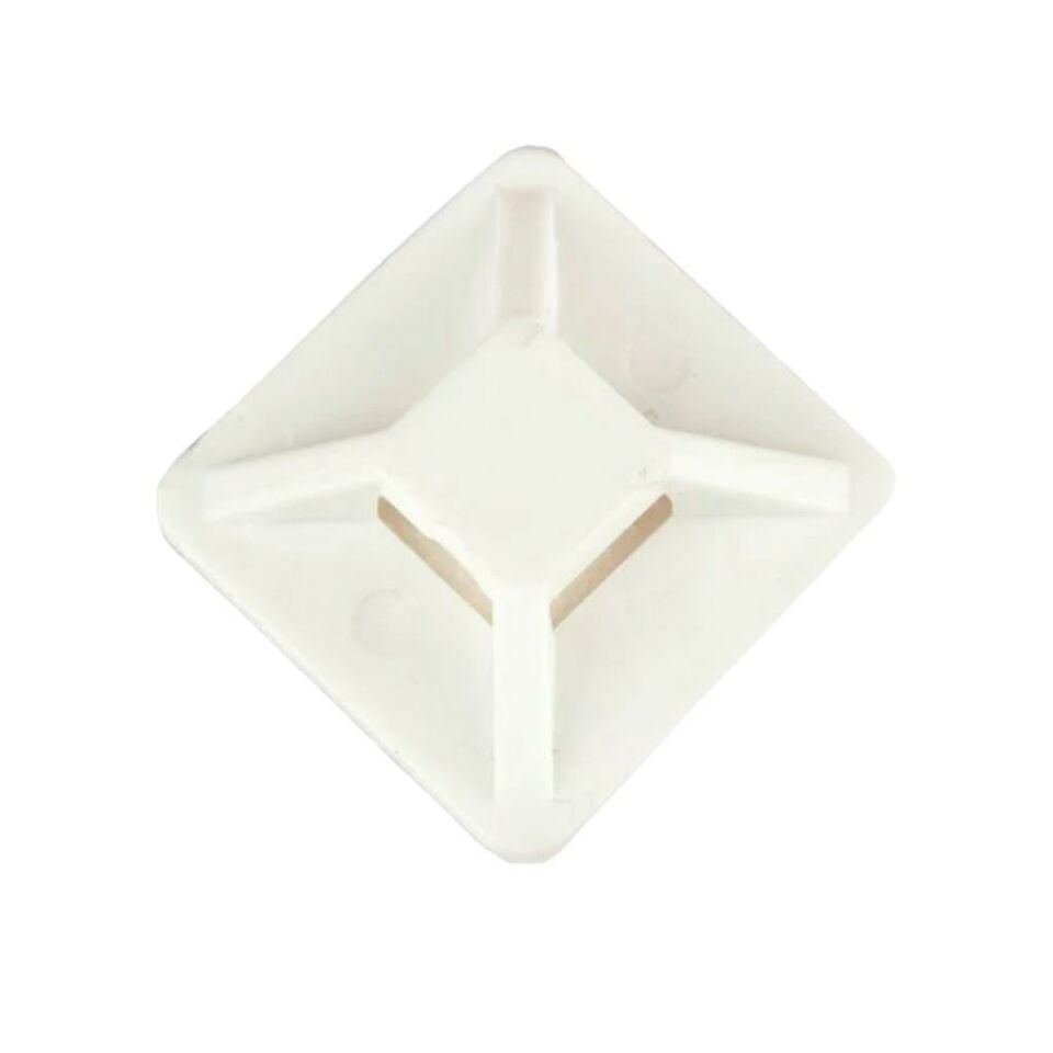 Çetsan Yapışkanlı Kroşe 19x19 mm-100 Adet Kablo Bağı Kroşesi Yapışkanlı