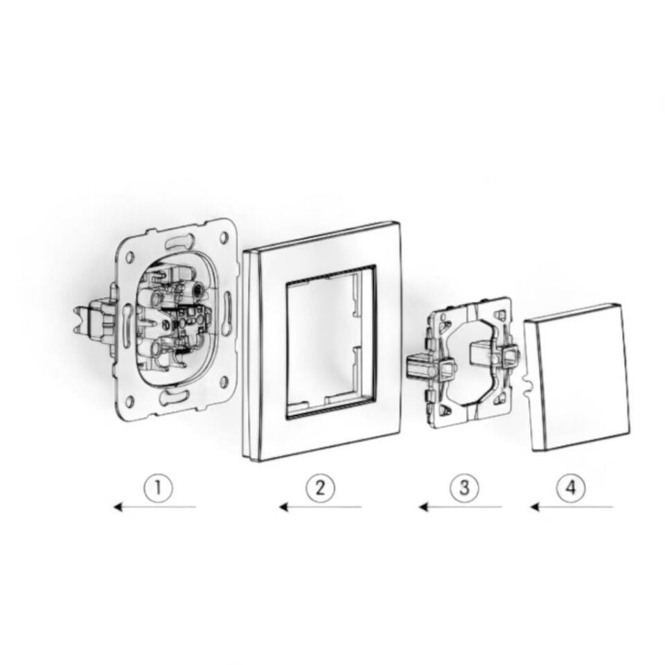 Viko Karre Krem Komitatör Çiftli Anahtar Çerçeve Dahil