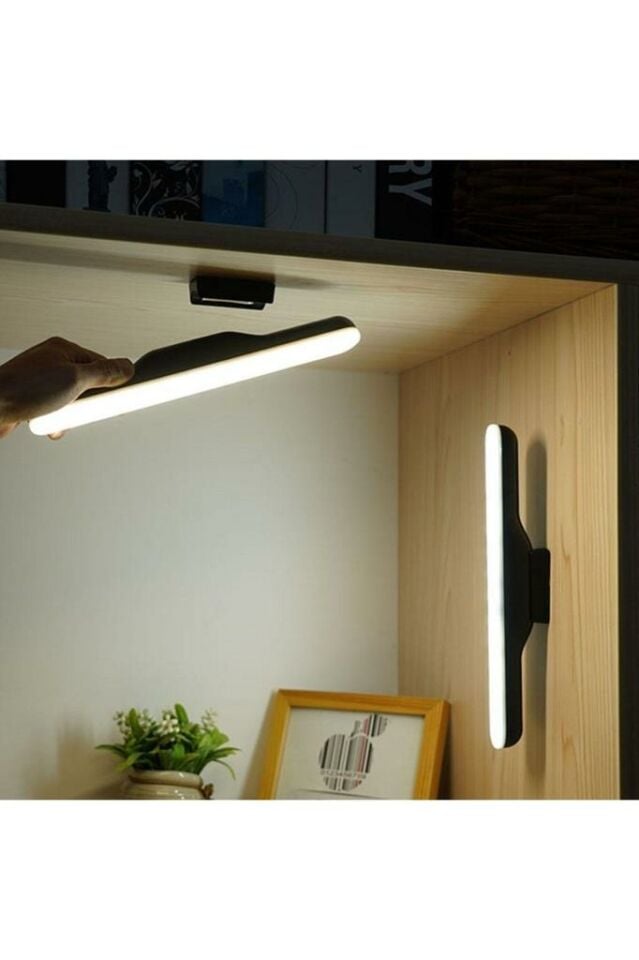 5 Watt Şarjlı Led Işık Mıknatıslı Led Lamba Dimmerli Nova Siyah Hero Led Aplik 3 Farklı Renk Işık