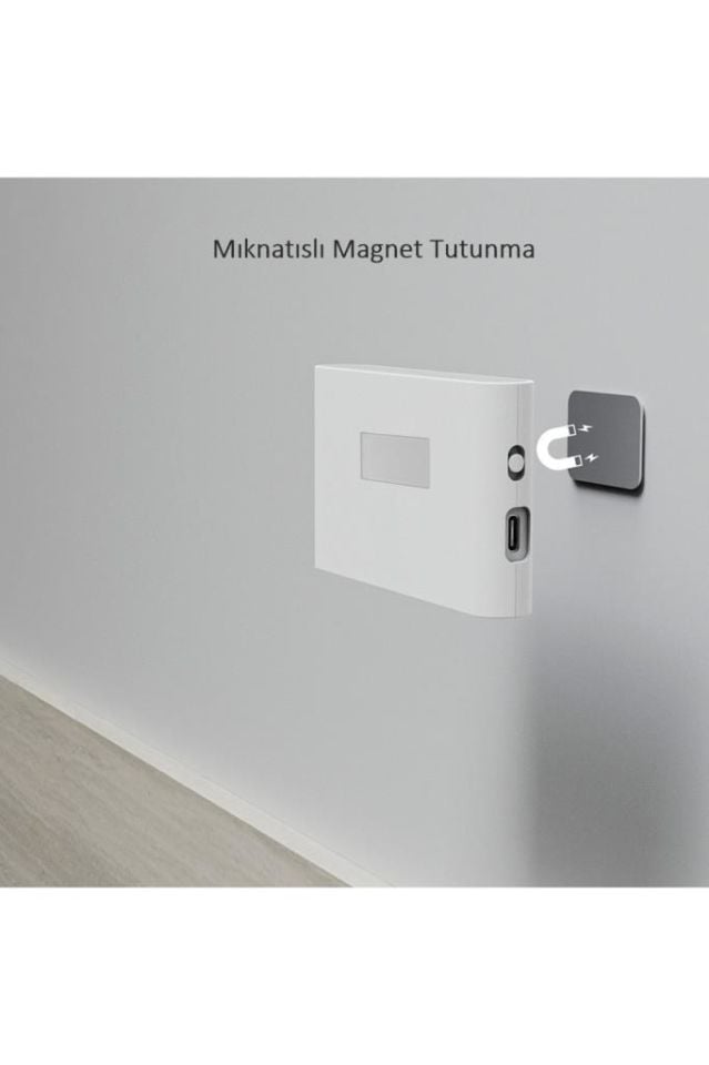 Sensörlü Led Aplik Mıknatıslı Şarjlı İki Yönlü Hero Led Beril Koridor Merdiven Aydınlatma