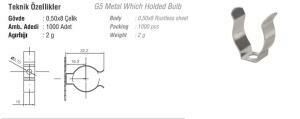 Metal Ampul Tutucu T5 Floresan Ampuller İçin Çetsan